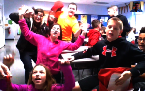 Rhinocation through Skype - Enthusiastic kids!