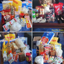 Supplies for students at New Life, Ghana