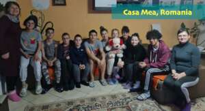 The kids at Casa Mea with the Ukrainian family