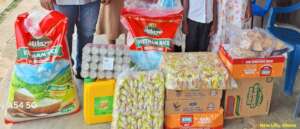 Food supplies for family at New Life, Ghana