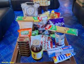 Food supplies for a student at New Life, Ghana