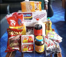 Food and drink supplies for a student in Ghana