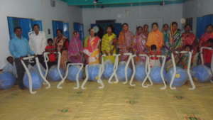 Distibution of WaterWheels to families in India