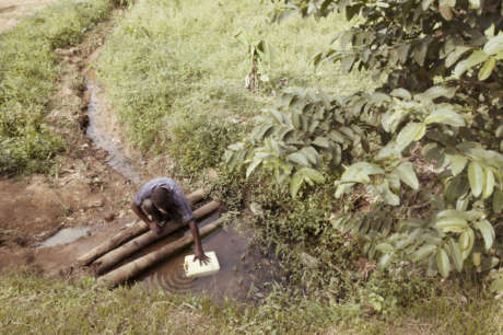 Revolving Rain Water Collection Tanks Lweza Uganda