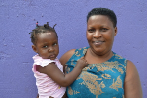 Mary with her healthy and HIV-negative Lillian