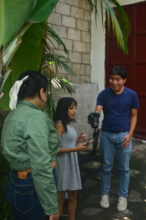 Student in action for your project.