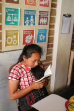 After reading at home, students read together