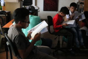 Level 2 students read about Guatemalan Olympian