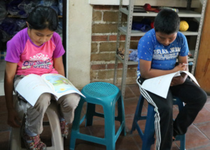 Level 1 students read about caring for the river