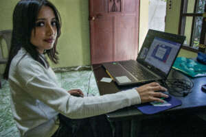 Dulce Preparing content for her classes