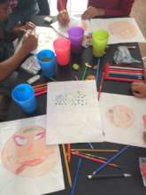 We drew emotions like the jealous boy in the story