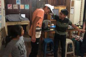 Students worked on team building games