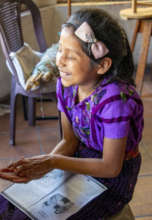 Dolores at a reading tutoring session