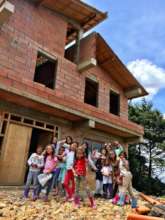 Girls visiting the Construction of Their new Home