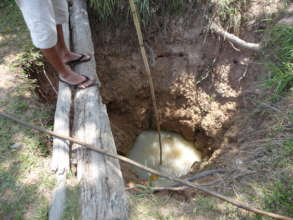 Traditional Surface Pit Well in Rural Cambodia