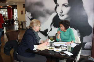Working through details with Architect Ranad