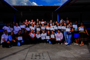 All teachers together with their diplomas