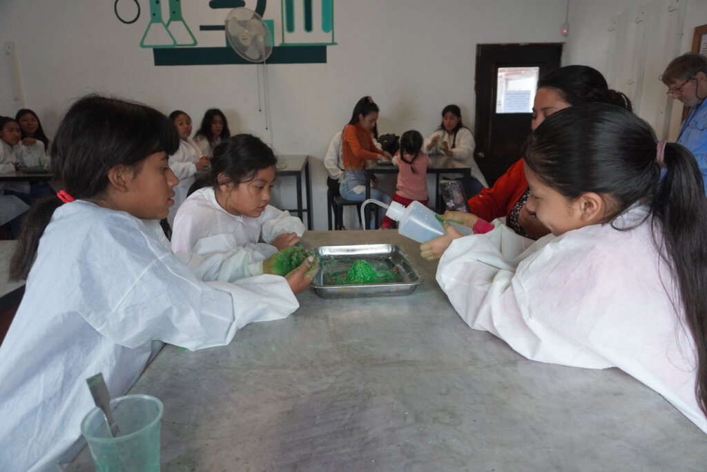 Experiment in our science lab