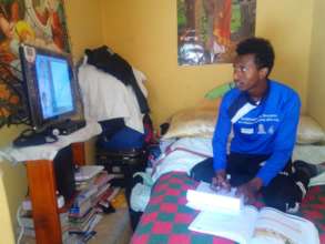 Leul in his new home following education on TV