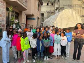Kids with new clothes to start off the year