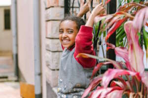 Girl in the Brave Hearts Program enjoying Summer