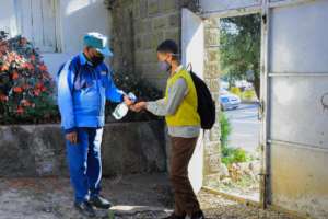 Students are able to sanitize as they enter