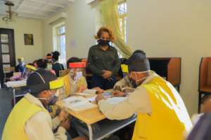 Students in tutorial sessions with protection