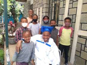 Lemma with BHE children on his graduation day