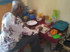 Lemma's dad cooking them a meal