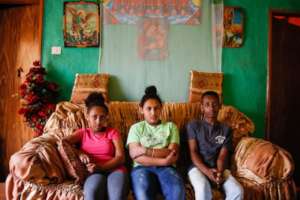 Eyerusalem (in the middle) with her siblings