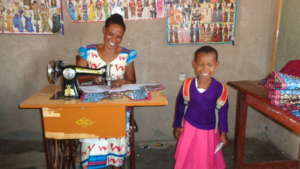 Edda and her nursery school daugther