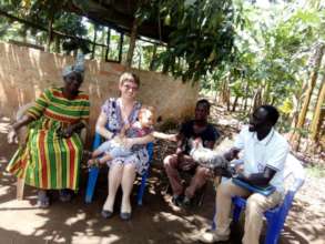 Farmer Annette gave the Yiya team a chicken!