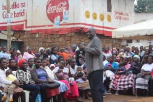 Lucas, father of 4, speaks in Kibera