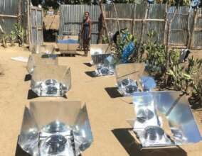 9 solar cookers at the orphanage