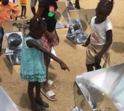 Solar cooking at orphanage in Hinche