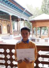 Our youngest student, Tursunboy, from a village.