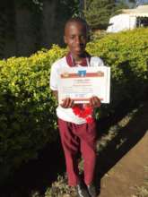 Showing proudly the diploma