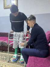 A PT home visit with Ahmed post surgery