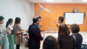 Students showing the new facilities