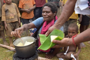 Jyen-nii serving up kau kau ready in a jiffy