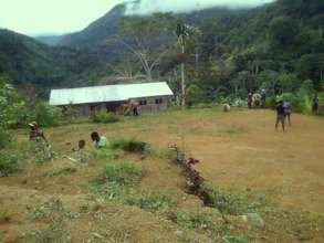 Cleaning up around the primary school