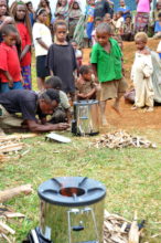 First public demonstration of clean rocket stove