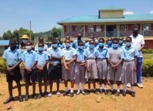 8th grade class after completing exams