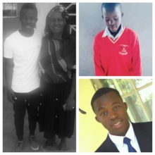 Douglas with Kwamboka, in primary school, and now