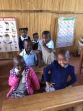 Kindergarteners in class before COVID closures