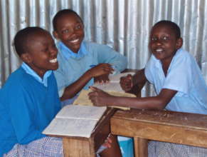 Girls studying