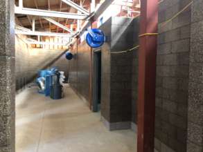 Work on the interior of the first building begins