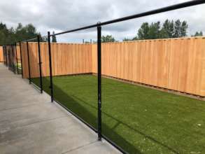One of the many outdoor Dog Yards almost complete