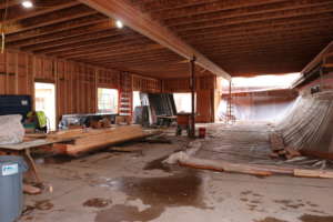 Interior of the central building just taking shape