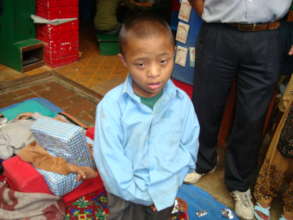 Boy with Down syndrome